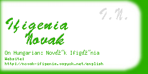 ifigenia novak business card